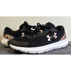 Under Armour Surge 3 Woman's 9 Black/Rose Gold Running Shoes 3024894-005